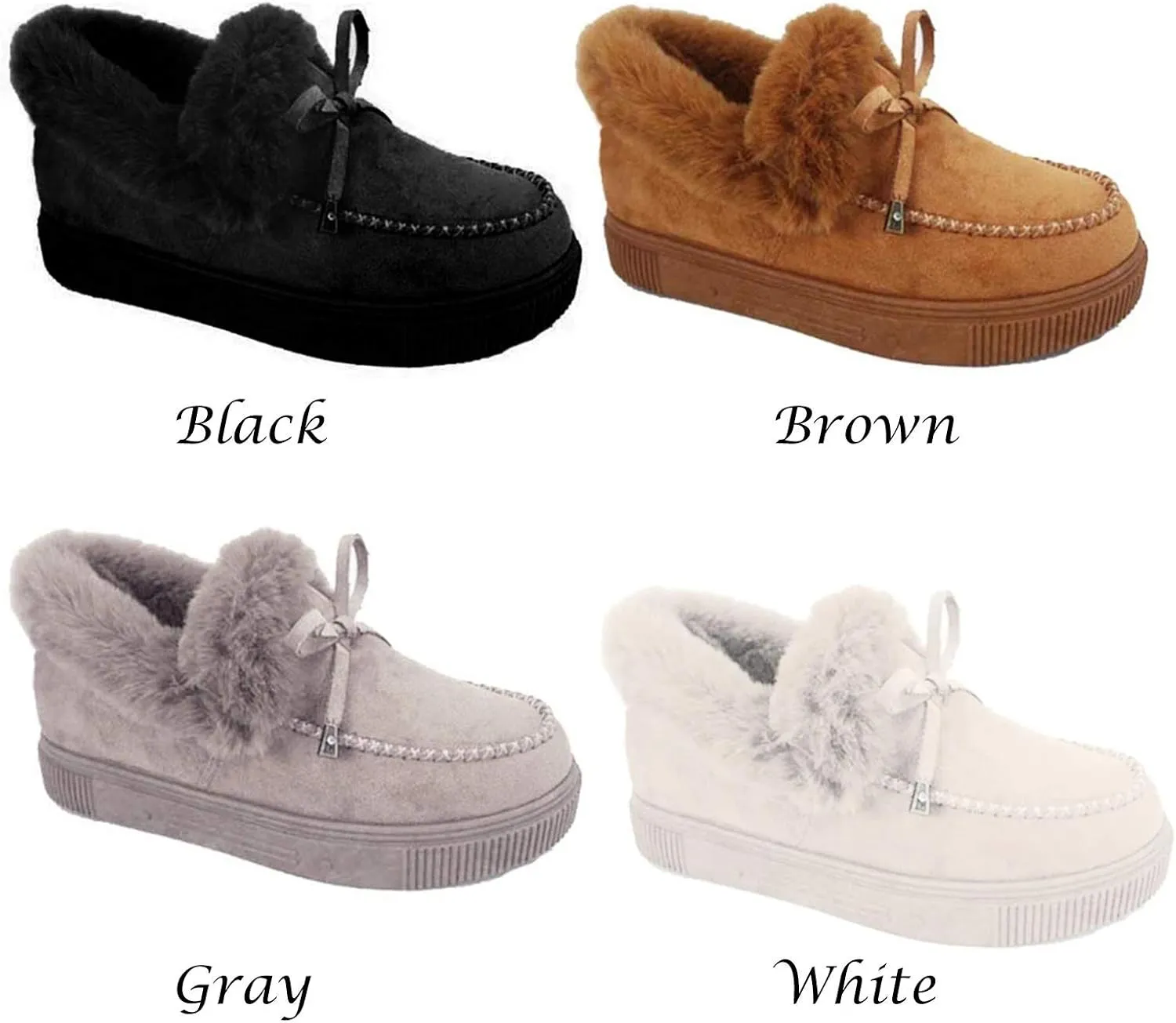 Corashoes Casual Fashion Flat Boots Cute Warm Winter Durable Shoes Womens Snow Boots Loafer Flats Platform Shoes for Women