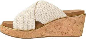 Corkys Footwear The Peace Out 2.5-Inch Woven Strap Wedge - Trendy and Chic Strap Design, Comfortable, Lightweight, and Durable Summer Wedges for Versatile Fashion