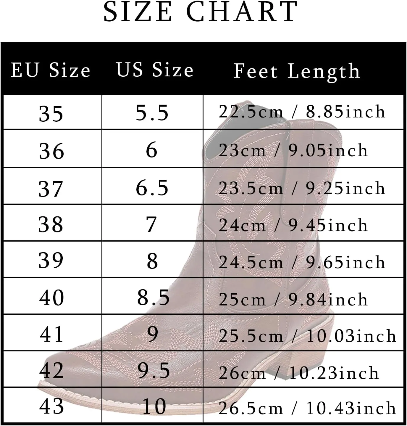 Cowboy Boots for Women Cowgirl Western Ankle Booties Pointed Toe Low Chunky Heel Embroidered Classic Short