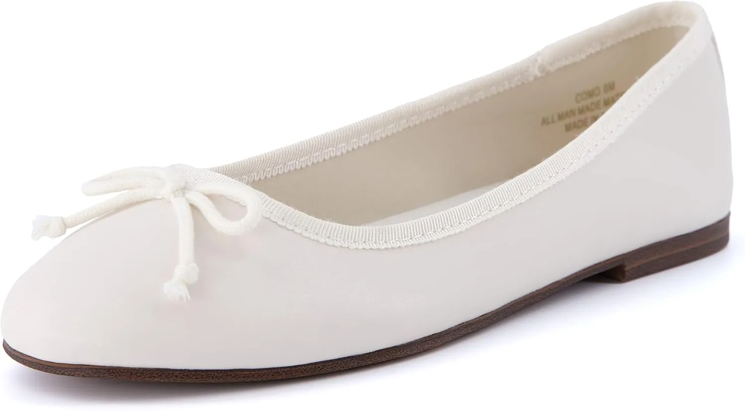 CUSHIONAIRE Women's Como Bow Flat with  Memory Foam and Wide Widths Available
