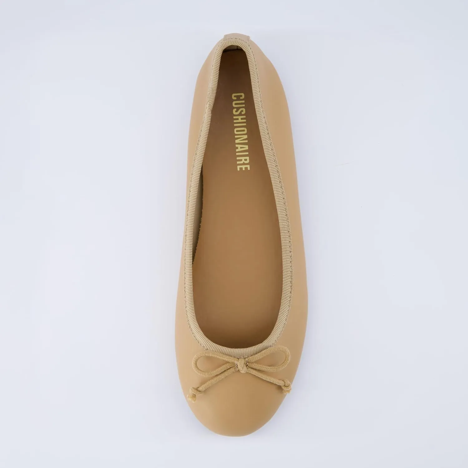 CUSHIONAIRE Women's Como Bow Flat with  Memory Foam and Wide Widths Available