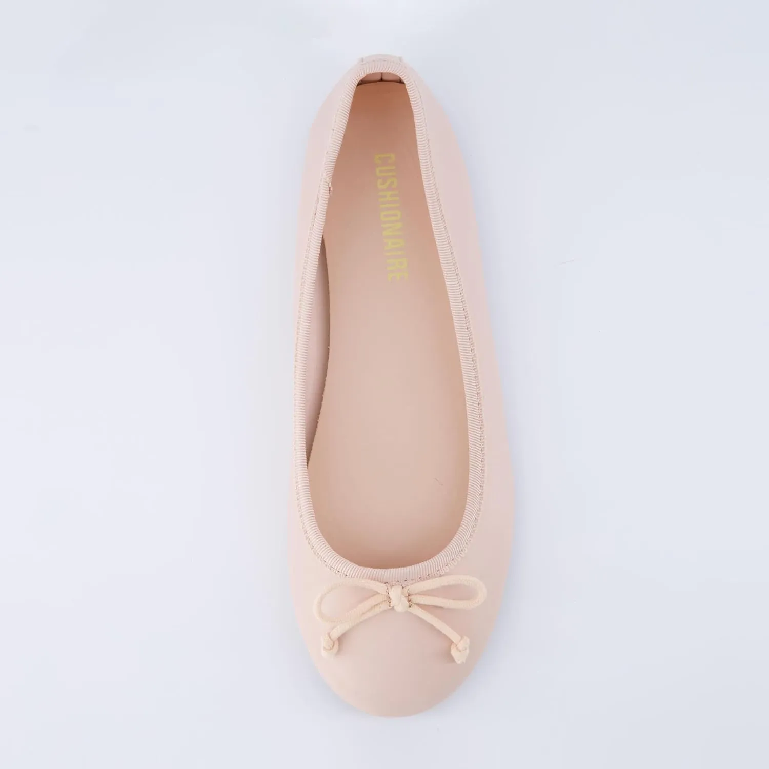 CUSHIONAIRE Women's Como Bow Flat with  Memory Foam and Wide Widths Available