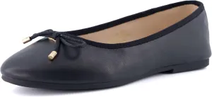 CUSHIONAIRE Women's Dove Bling Bow Flat with  Memory Foam, Wide Widths Available