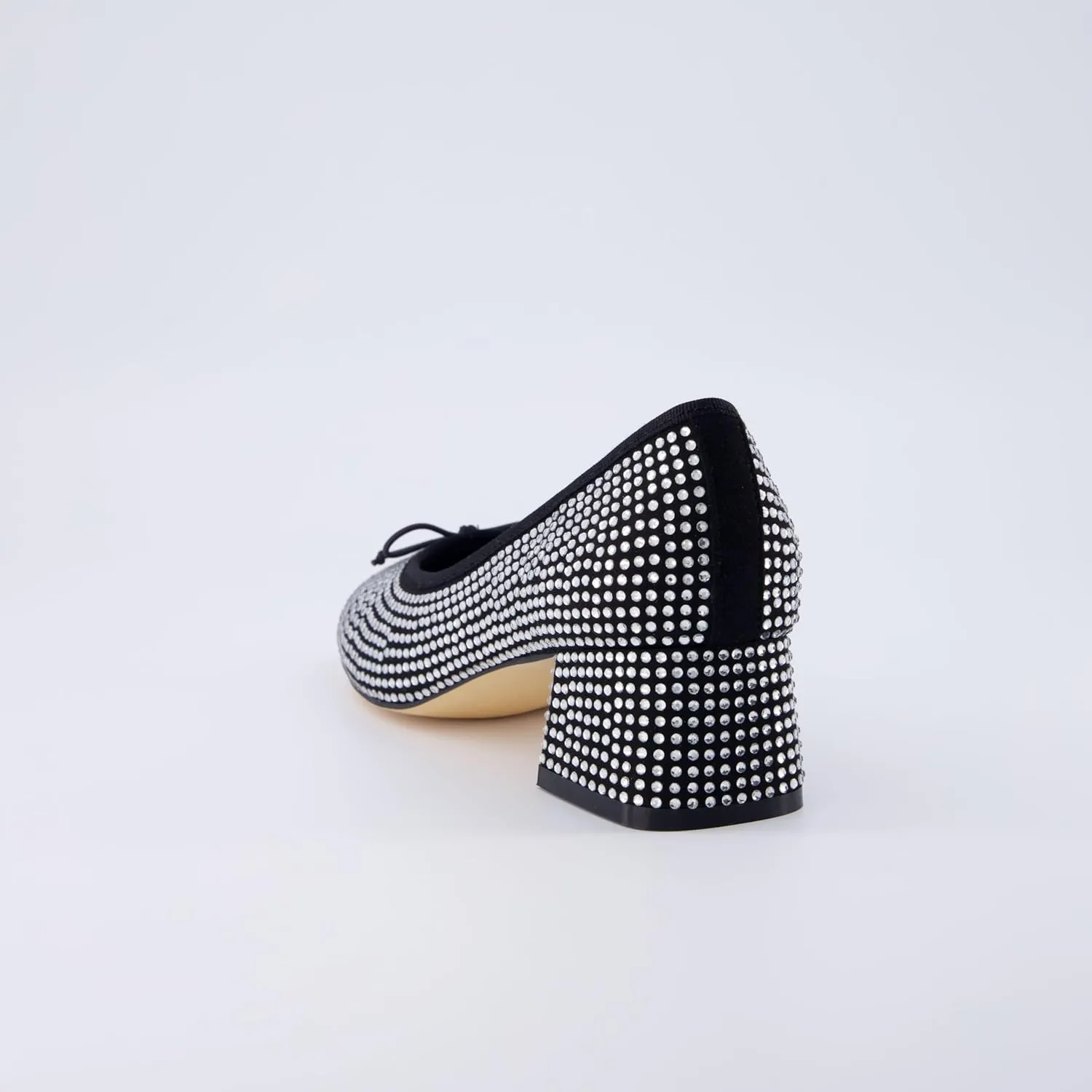 CUSHIONAIRE Women's Eiffel Rhinestone Bling Bow Flat with  Memory Foam and Wide Widths Available