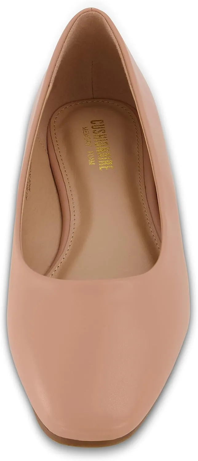 CUSHIONAIRE Women's Skipper Flat with  Memory Foam, Wide Widths Available