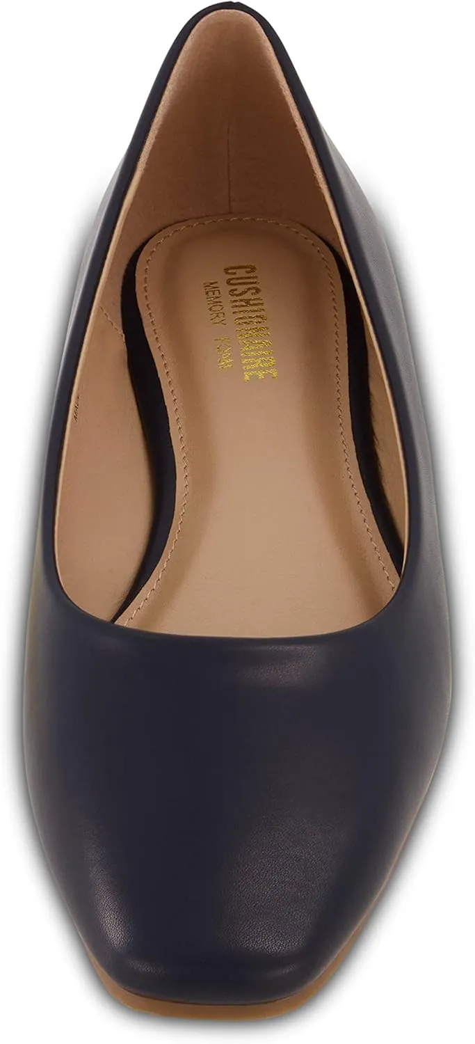 CUSHIONAIRE Women's Skipper Flat with  Memory Foam, Wide Widths Available