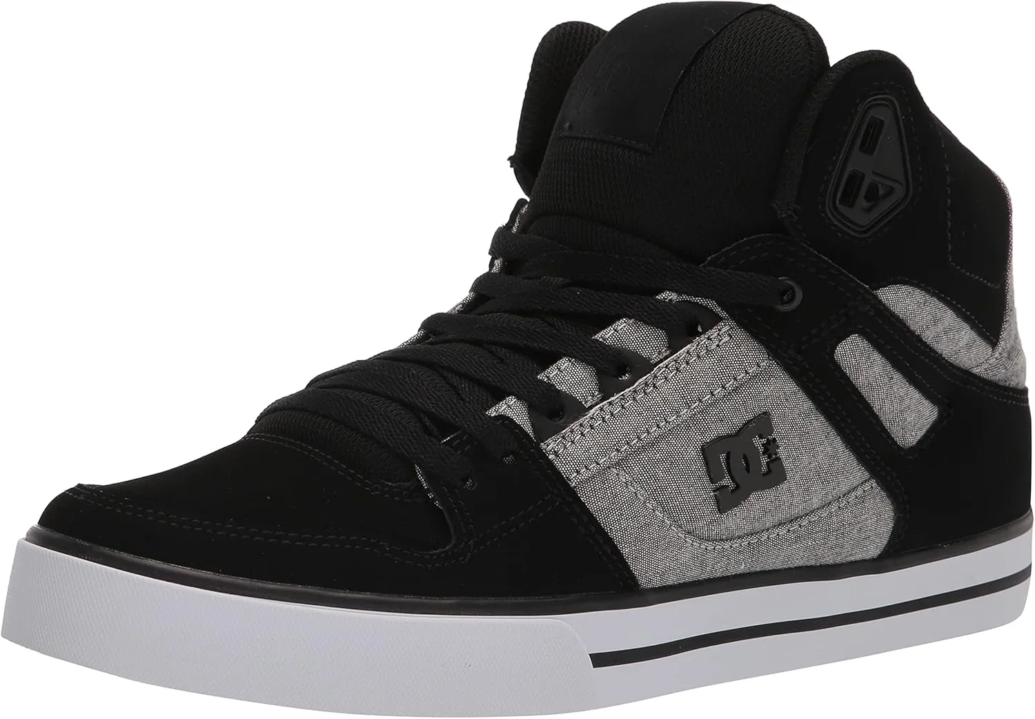 DC Men's Pure High Top Wc Skate Shoes Casual Sneakers, Black/Battleship/Armor, 12