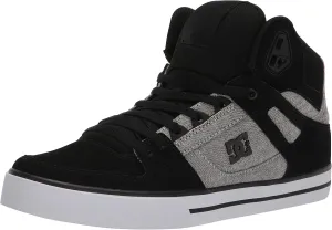 DC Men's Pure High Top Wc Skate Shoes Casual Sneakers, Black/Battleship/Armor, 12