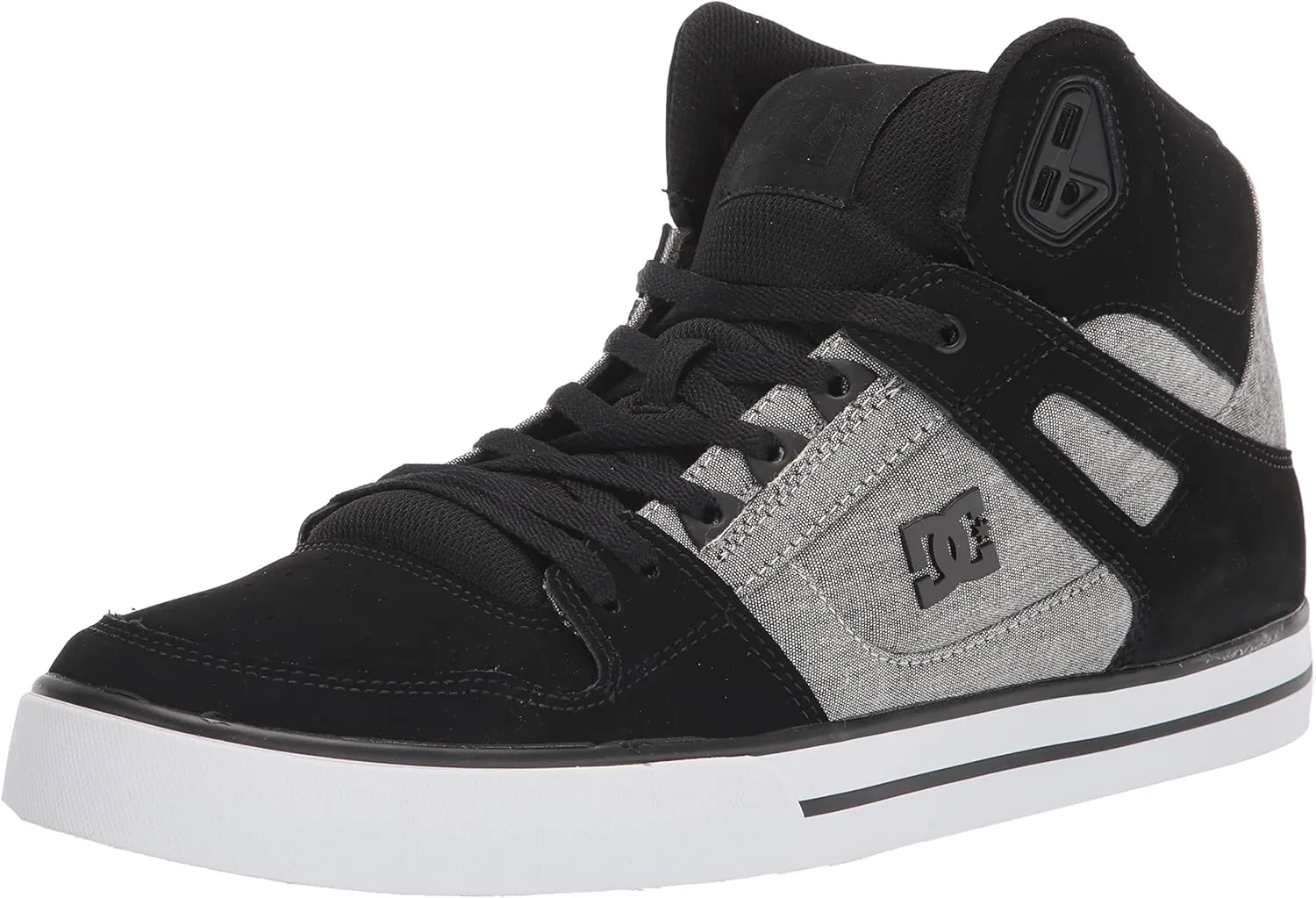 DC Men's Pure High Top Wc Skate Shoes Casual Sneakers, Black/Battleship/Armor, 14