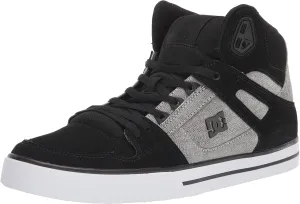 DC Men's Pure High Top Wc Skate Shoes Casual Sneakers, Black/Battleship/Armor, 14