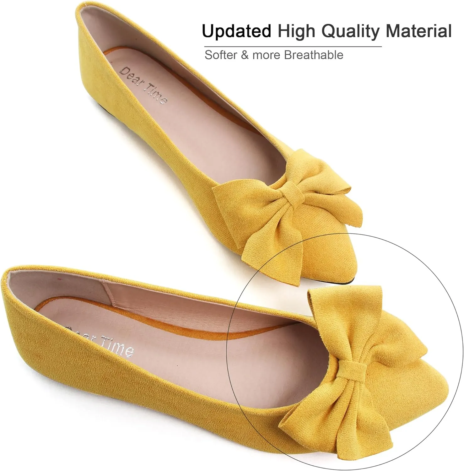 Dear Time Women's Ballet Flats Dress Ballet Shoes Slip on for Office Work Comfortable Shoes
