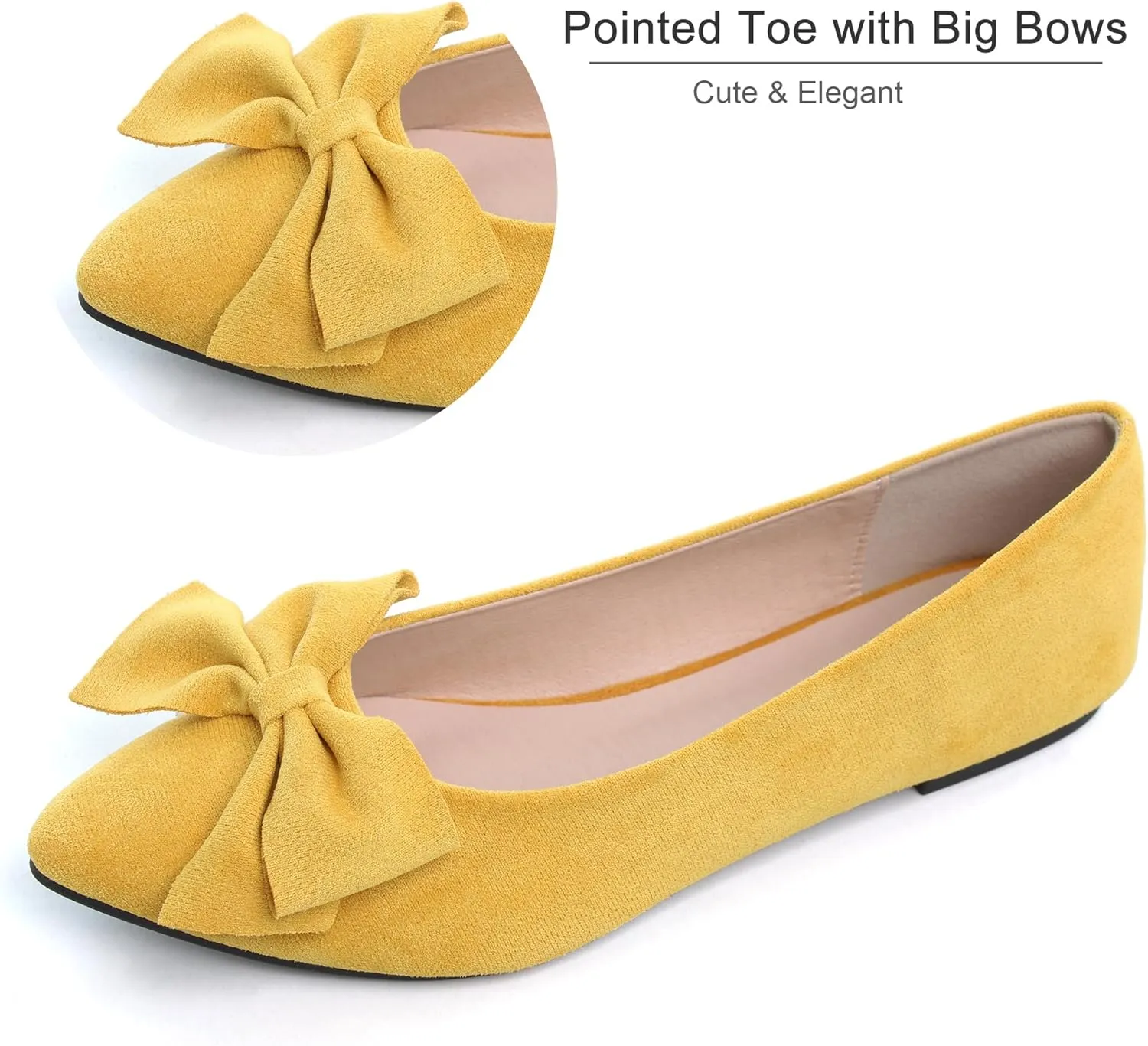 Dear Time Women's Ballet Flats Dress Ballet Shoes Slip on for Office Work Comfortable Shoes