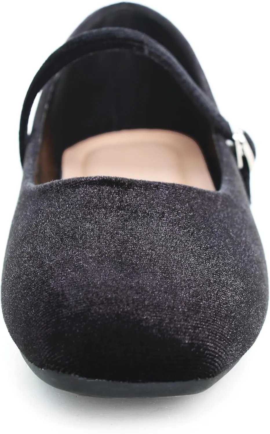 Dear Time Women's Comfortable Mary Jane Flats Soft Flats Square Toe Casual Ballet Flats with Ankle Strap