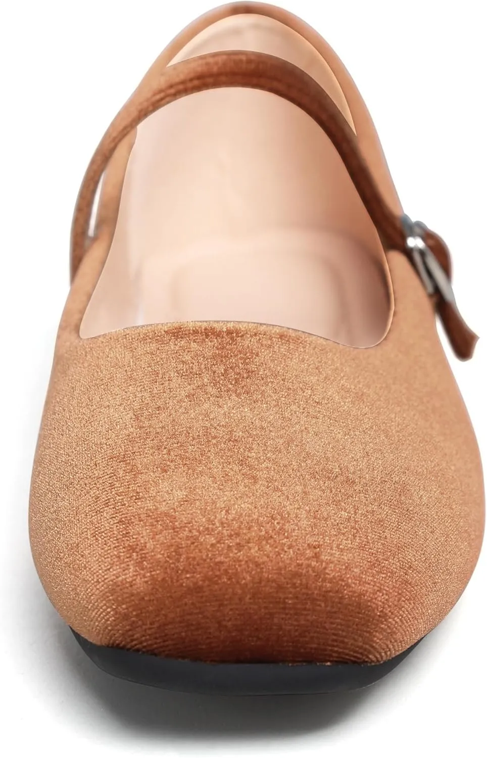 Dear Time Women's Comfortable Mary Jane Flats Soft Flats Square Toe Casual Ballet Flats with Ankle Strap
