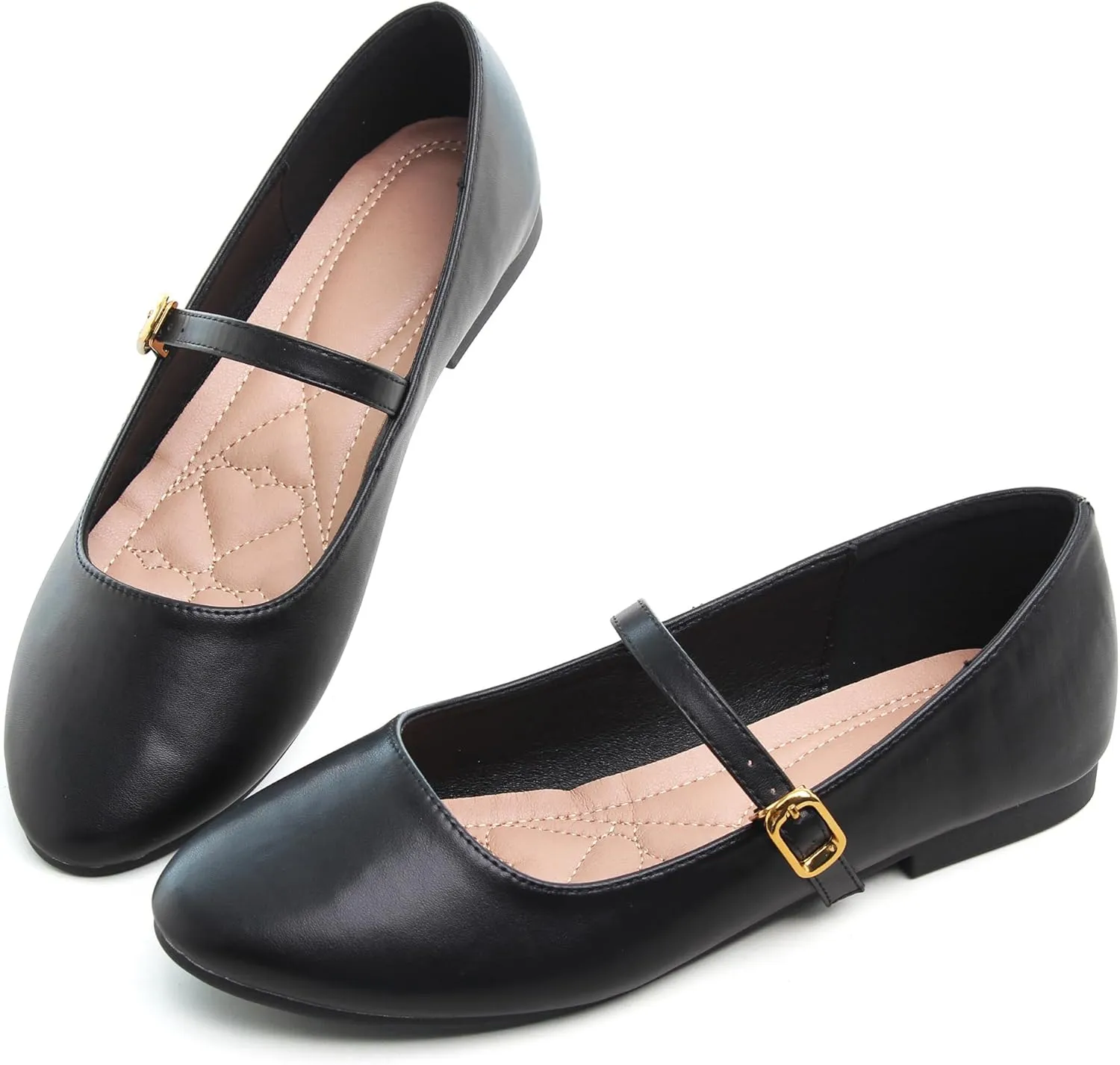 Dear Time Women's Flat Mary Jane Shoes Ankle Strap Round Toe Chinese Style Ballet Flats Casual Walking Shoes