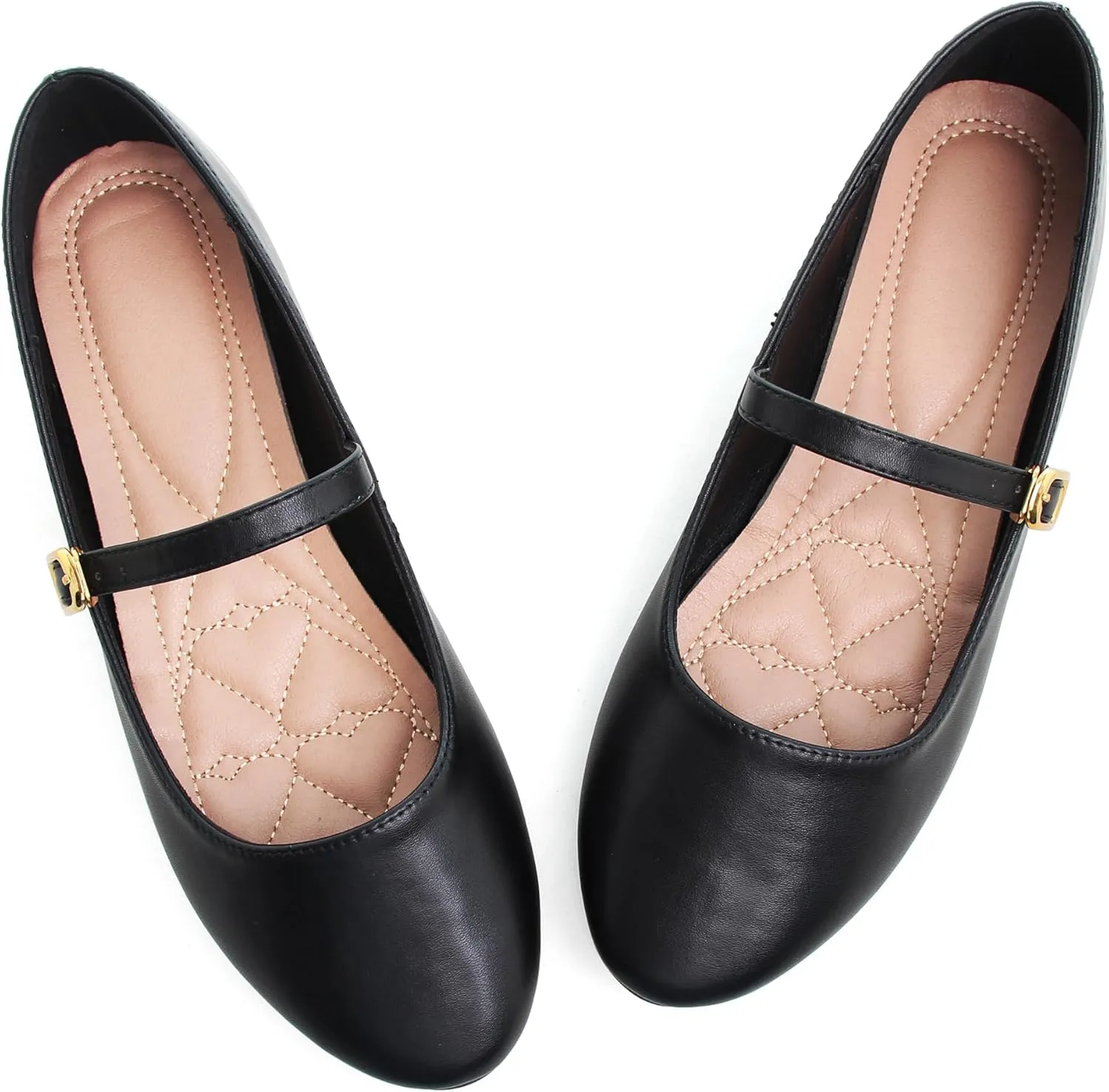 Dear Time Women's Flat Mary Jane Shoes Ankle Strap Round Toe Chinese Style Ballet Flats Casual Walking Shoes