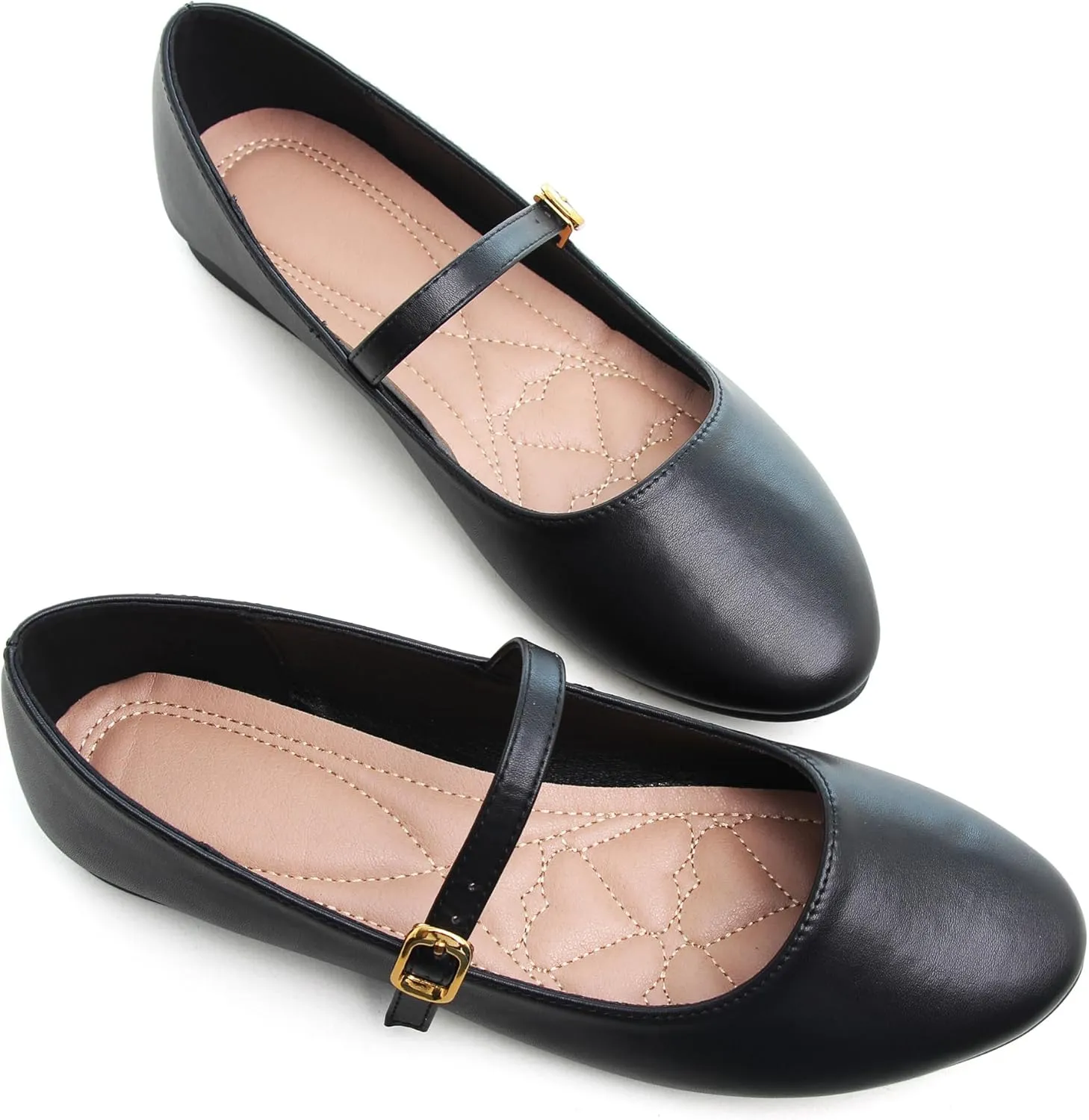 Dear Time Women's Flat Mary Jane Shoes Ankle Strap Round Toe Chinese Style Ballet Flats Casual Walking Shoes