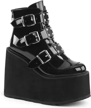 Demonia SWING-105 Women's Ankle Boots, Black Patent, 9