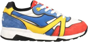Diadora Mens N9000 Dessau Lace Up Sneakers Shoes Casual - Blue, Orange, Yellow