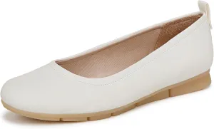 Dr. Scholl's Womens Timeless Ballet Flat Off White 10 W