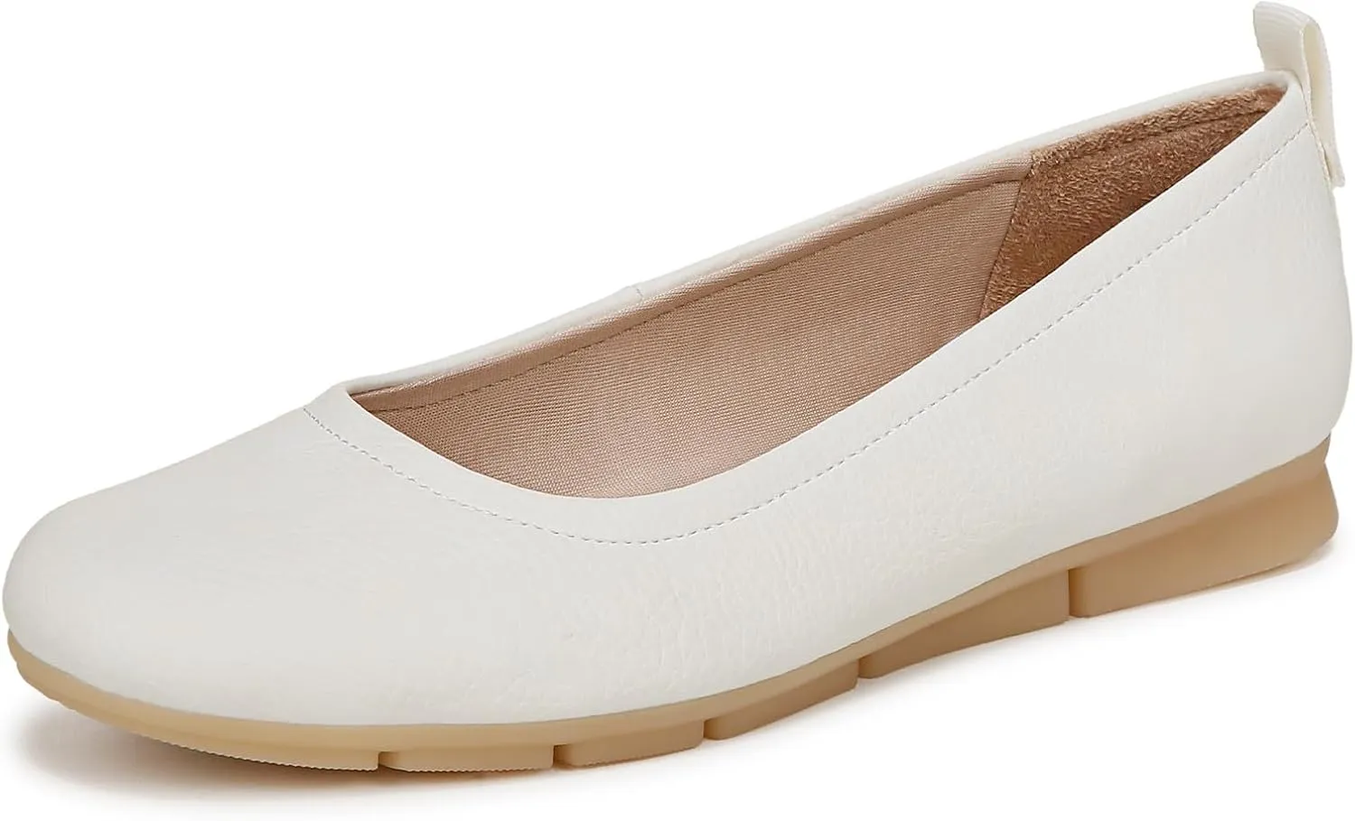 Dr. Scholl's Womens Timeless Ballet Flat Off White 10 W