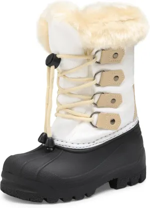 DREAM PAIRS Boys & Girls Waterproof Winter Snow Boots for Little Kid/Big Kid