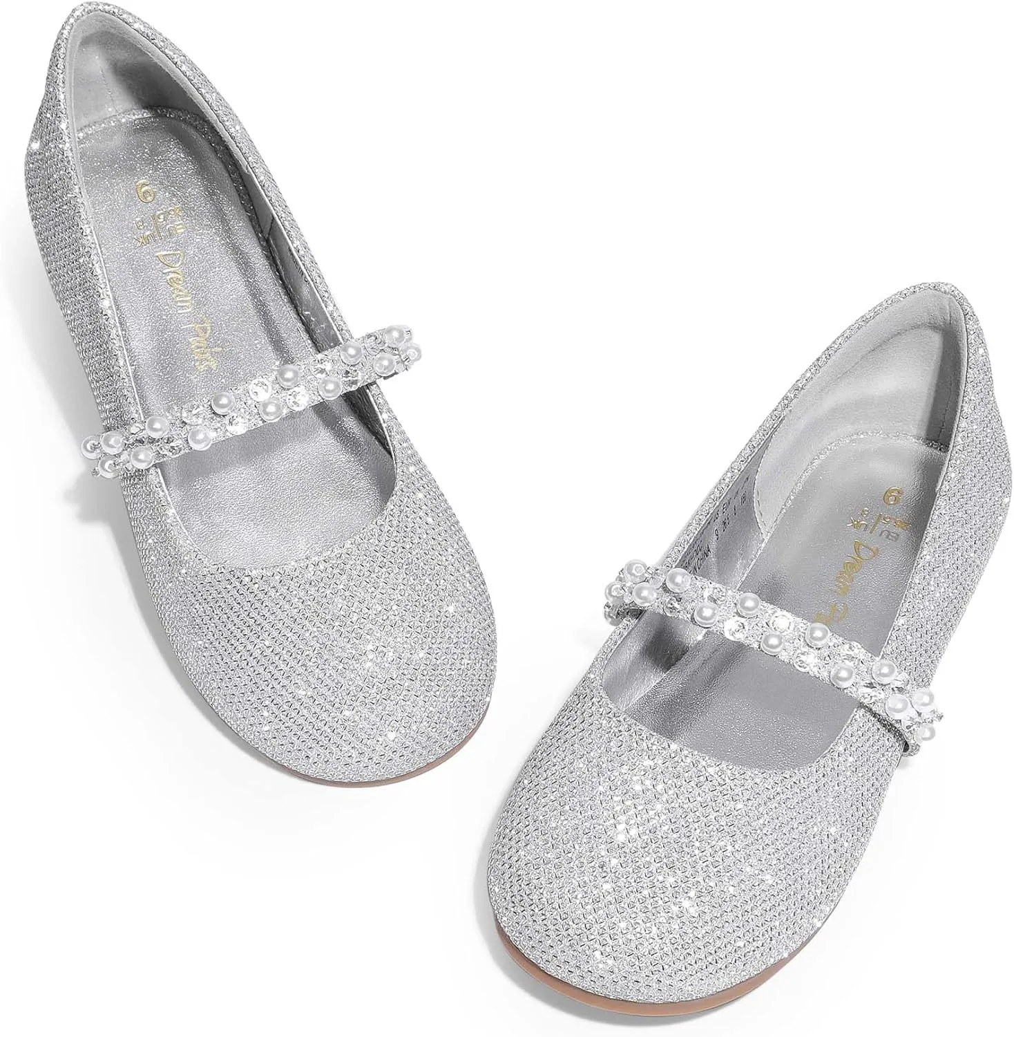 DREAM PAIRS Girls Mary Jane Dress Shoes Ballerina Flats for Wedding, Party (Toddler/Little Kid/Big Kid)