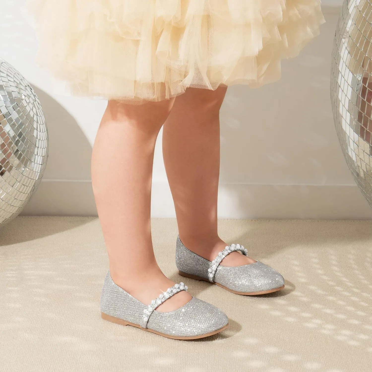 DREAM PAIRS Girls Mary Jane Dress Shoes Ballerina Flats for Wedding, Party (Toddler/Little Kid/Big Kid)