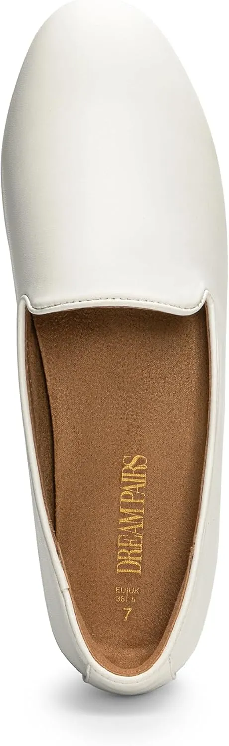 DREAM PAIRS Round Toe Flats for Women Dressy Comfortable, Slip-On Dress Business Casual Office Work Shoes for Women