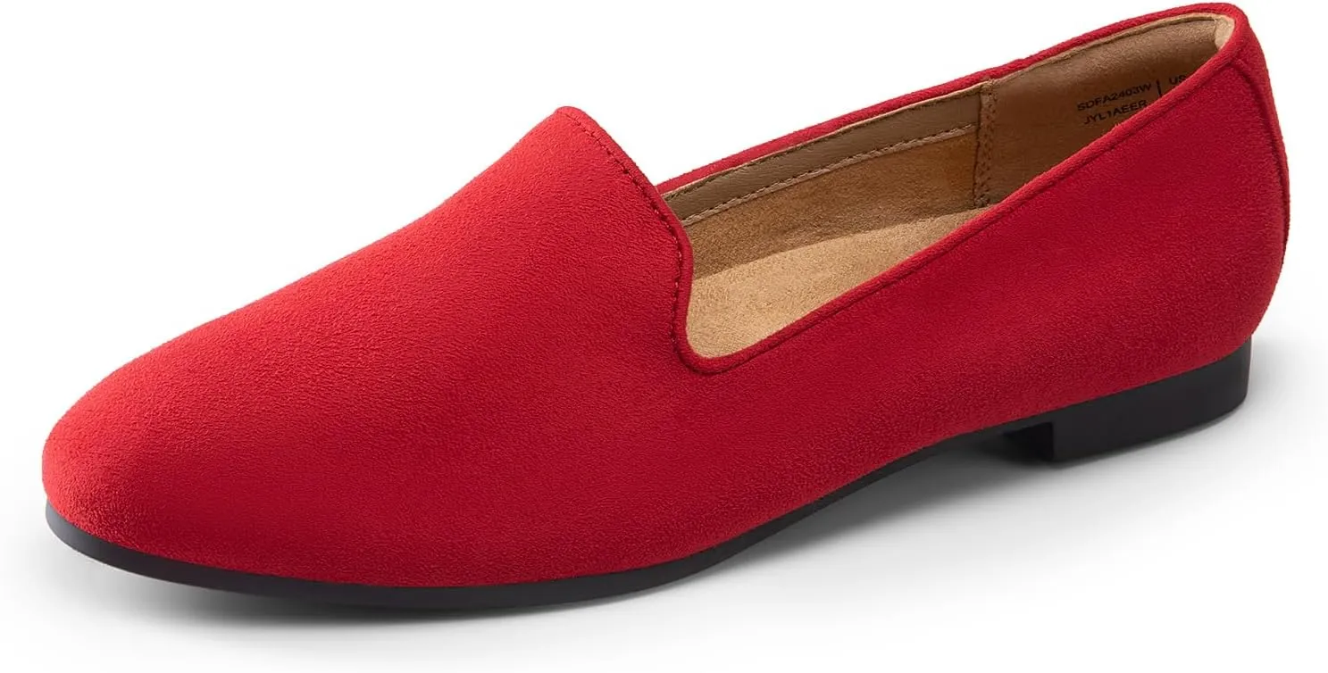 DREAM PAIRS Round Toe Flats for Women Dressy Comfortable, Slip-On Dress Business Casual Office Work Shoes for Women