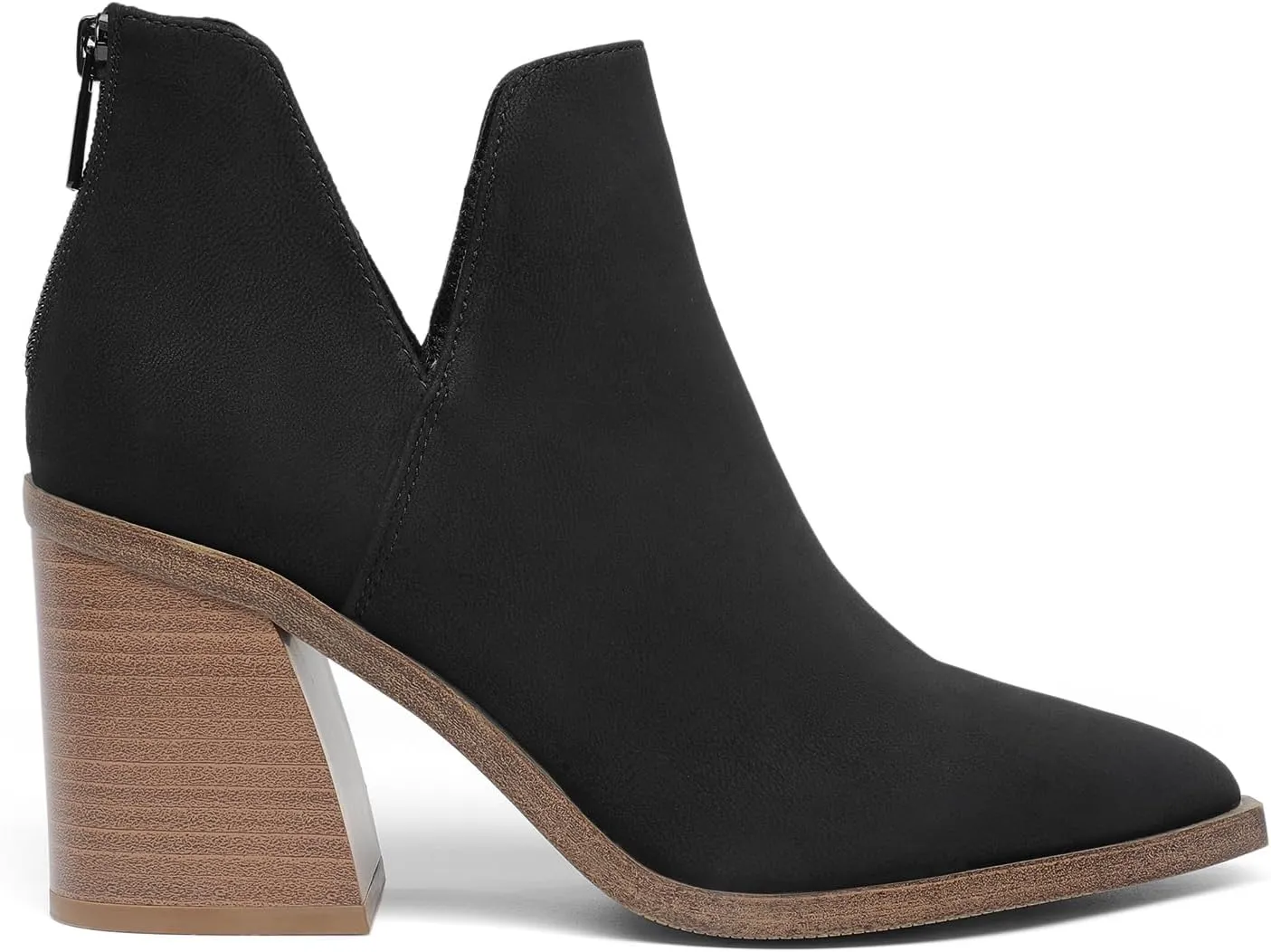 DREAM PAIRS Women's Ankle Boots Chunky Heel Pointed Toe Short Booties Shoes