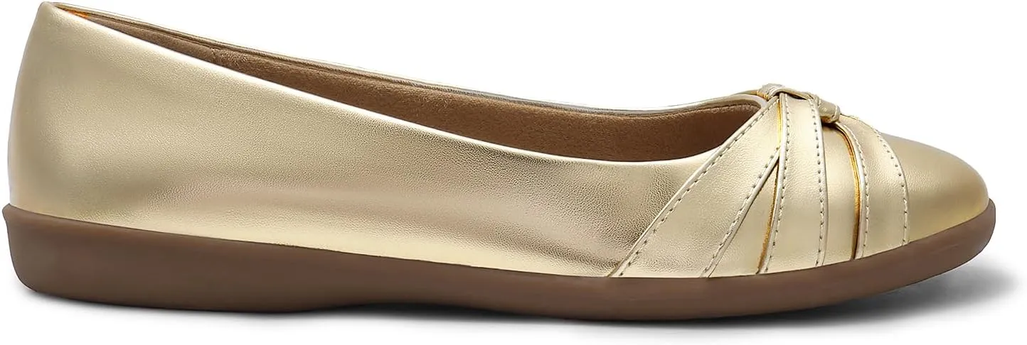 DREAM PAIRS Women’s Ballet Flats, Comfortable Round Toe Slip on Dressy Work Office Shoes with Arch Support