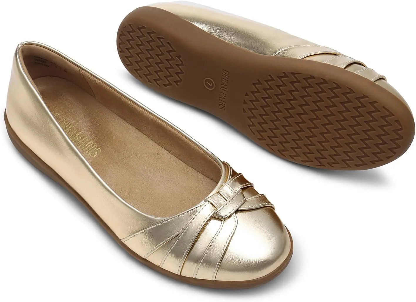 DREAM PAIRS Women’s Ballet Flats, Comfortable Round Toe Slip on Dressy Work Office Shoes with Arch Support