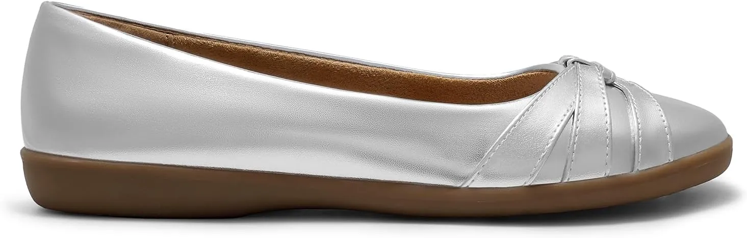 DREAM PAIRS Women’s Ballet Flats, Comfortable Round Toe Slip on Dressy Work Office Shoes with Arch Support