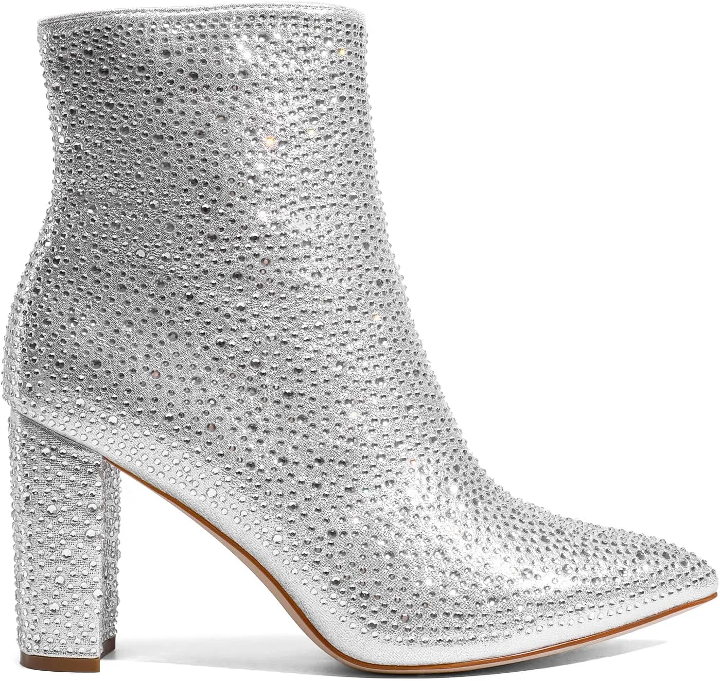 DREAM PAIRS Women's Chunky Heel Ankle Booties Pointed Toe Short Boots