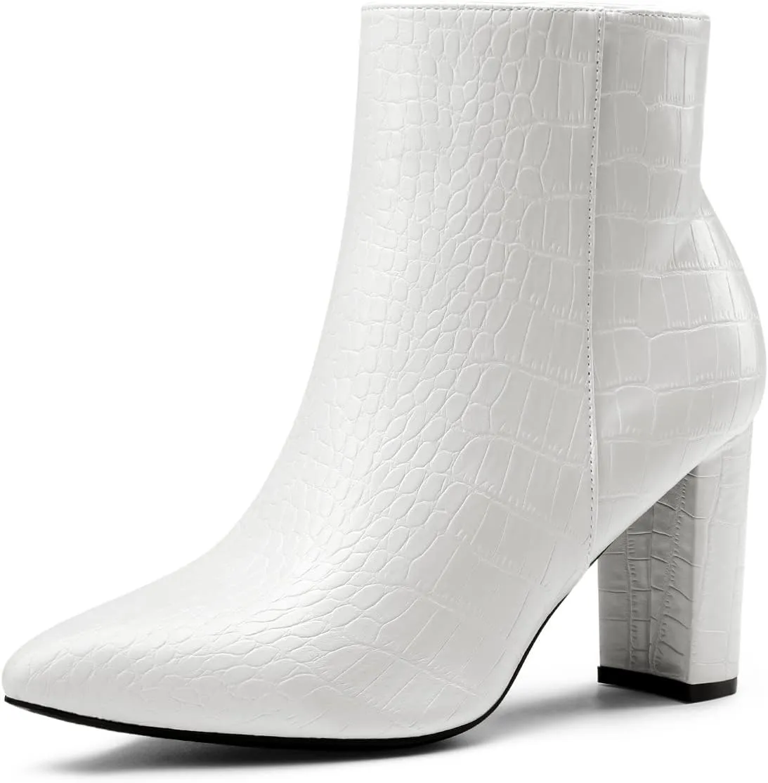 DREAM PAIRS Women's Chunky Heel Ankle Booties Pointed Toe Short Boots