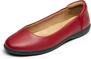 DREAM PAIRS Women’s Comfortable Ballet Dressy Work Flats, Round Toe Slip on Office Shoes