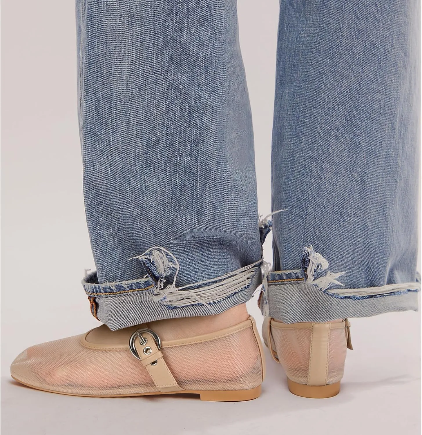 Dsevht Mary Jane Ballet Flats for Women Slip On Round Toe Bling Ballerina Shoes Buckle Strap Casual Dress Shoes