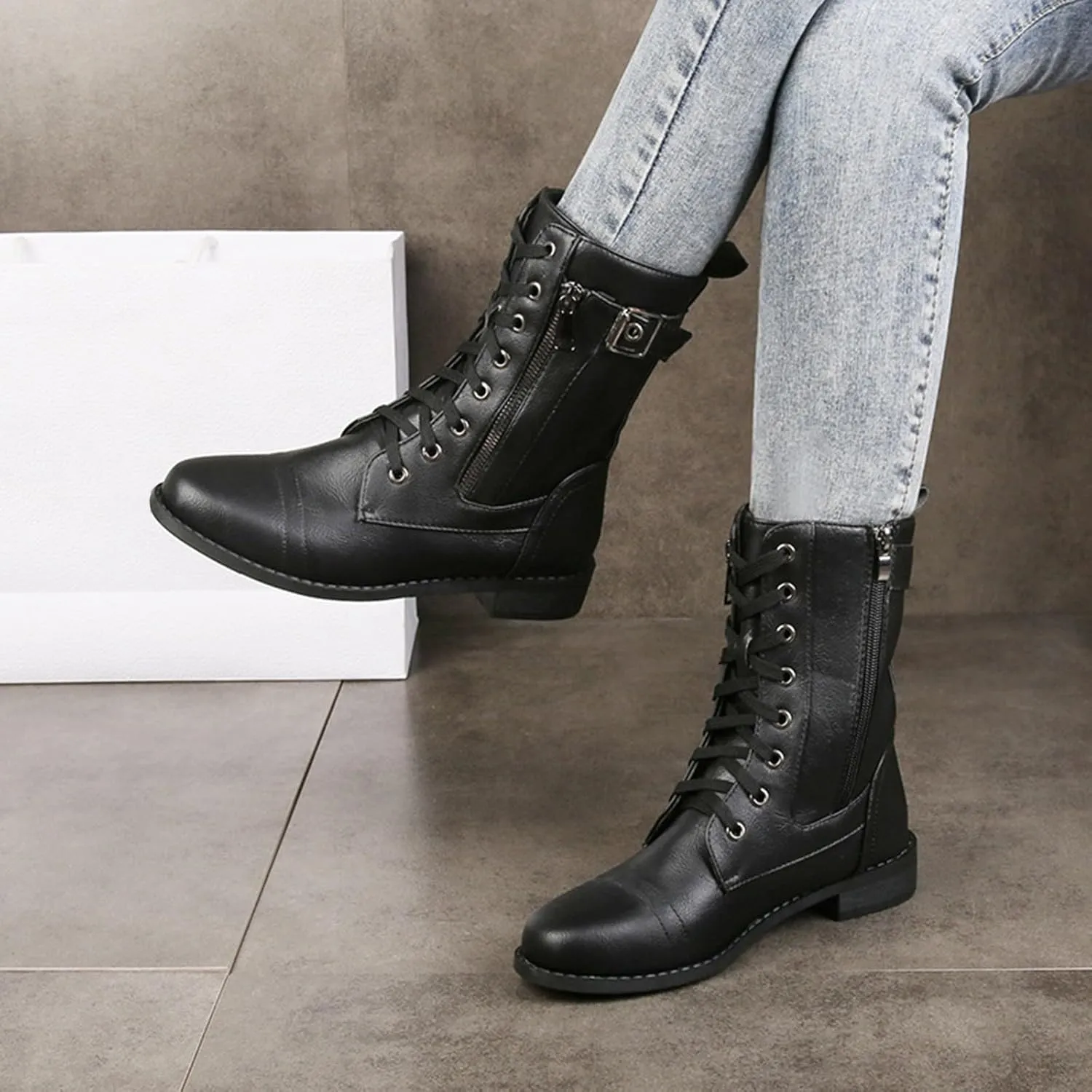 Fall Ankle Boots Heeled Ankle Boots for Women Leather Ladies Ankle Boots Low Heel Women's Low Heel 2024 Ankle Boots Winter Shoes Wide Ankle Boots for Men Womens Size 12 Ankle Boots
