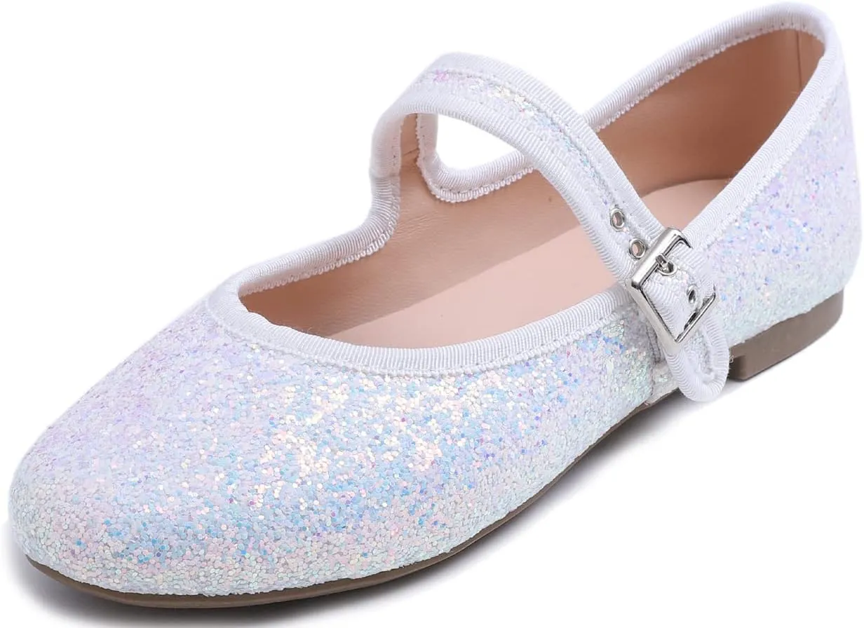 FEVERSOLE Women's Soft Cushion Extra Padded Comfort Round Toe Mary Jane Metal Buckle Fashion Ballet Flats Walking Shoes