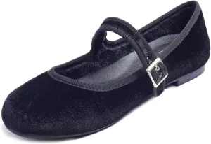 FEVERSOLE Women's Soft Cushion Extra Padded Comfort Round Toe Mary Jane Metal Buckle Fashion Ballet Flats Walking Shoes
