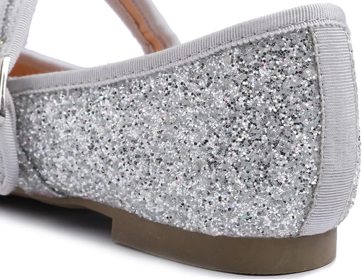 FEVERSOLE Women's Soft Cushion Extra Padded Comfort Round Toe Mary Jane Metal Buckle Fashion Ballet Flats Walking Shoes