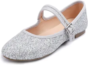 FEVERSOLE Women's Soft Cushion Extra Padded Comfort Round Toe Mary Jane Metal Buckle Fashion Ballet Flats Walking Shoes