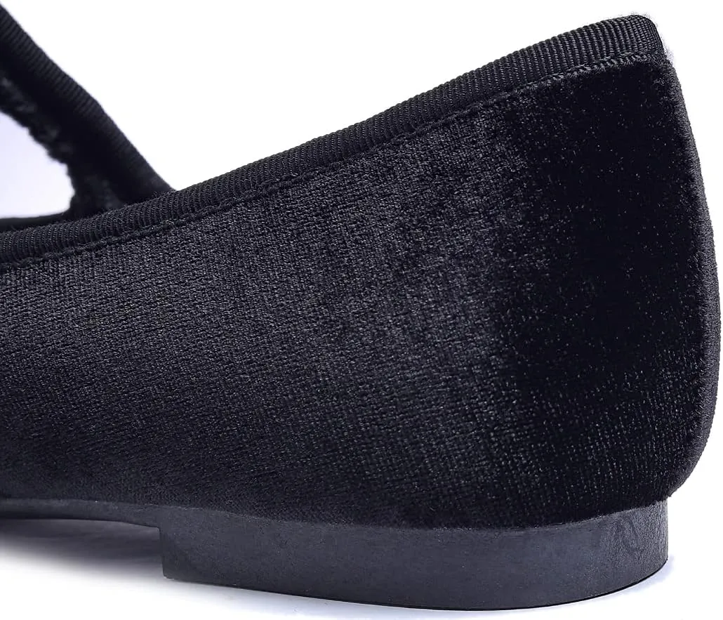 FEVERSOLE Women's Soft Cushion Extra Padded Comfort Round Toe Mary Jane Metal Buckle Fashion Ballet Flats Walking Shoes