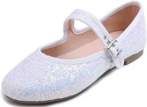 FEVERSOLE Women's Soft Cushion Extra Padded Comfort Round Toe Mary Jane Metal Buckle Fashion Ballet Flats Walking Shoes