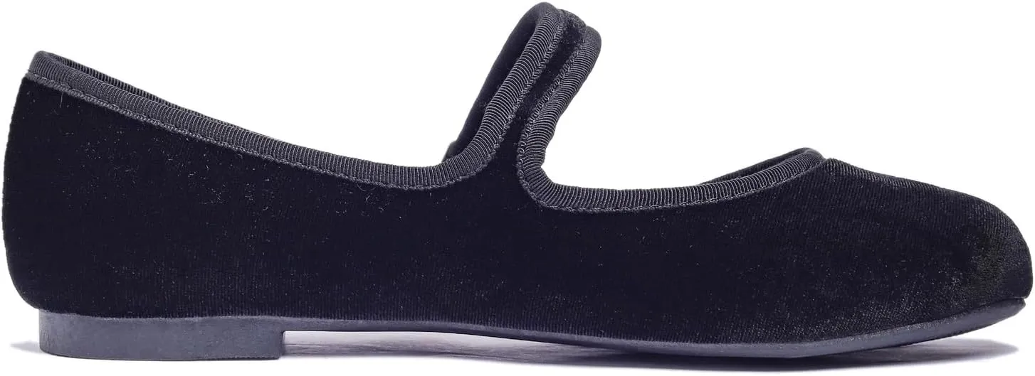 FEVERSOLE Women's Soft Cushion Extra Padded Comfort Round Toe Mary Jane Metal Buckle Fashion Ballet Flats Walking Shoes