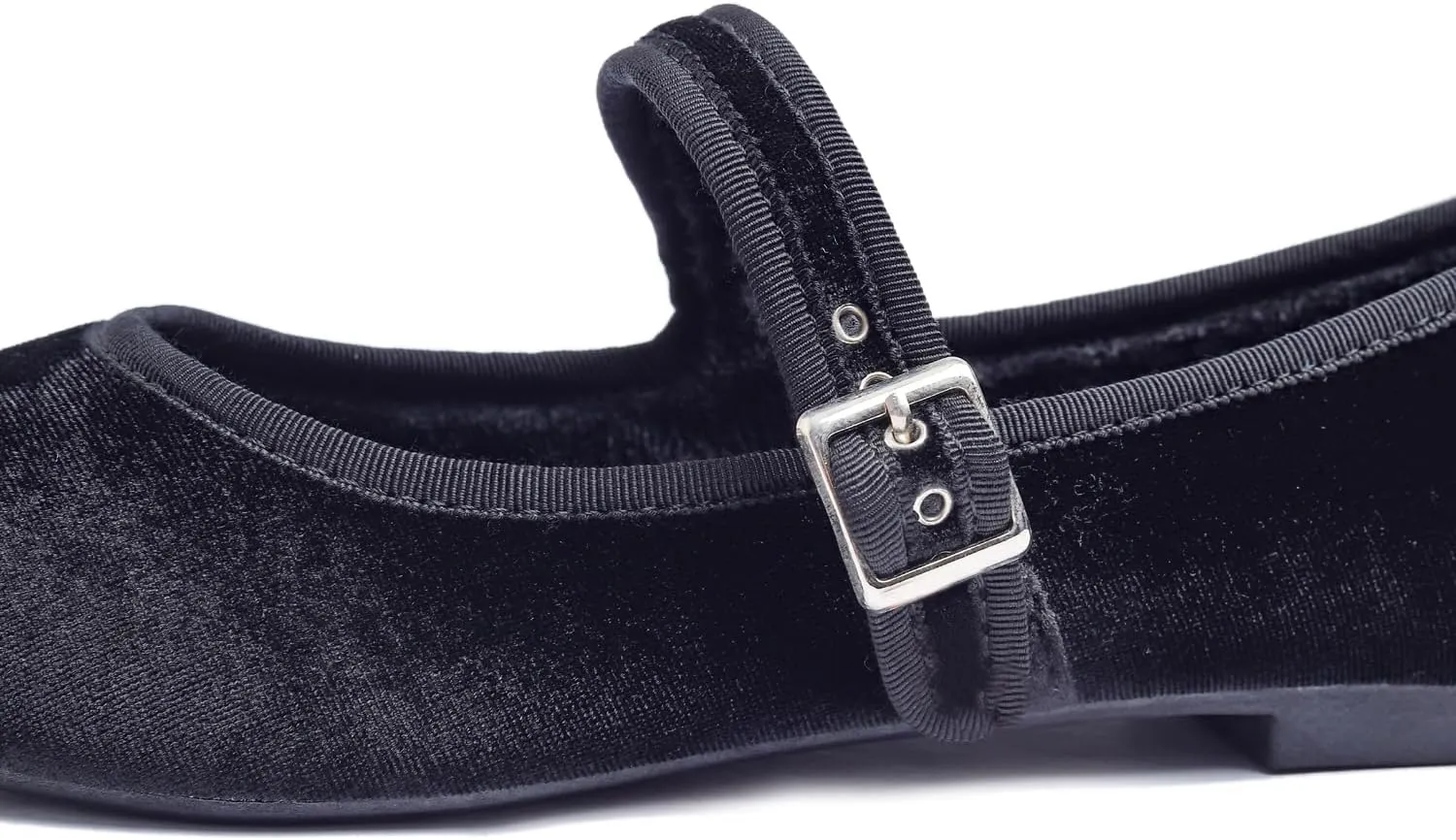 FEVERSOLE Women's Soft Cushion Extra Padded Comfort Round Toe Mary Jane Metal Buckle Fashion Ballet Flats Walking Shoes