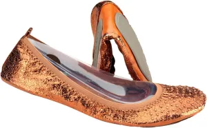 Fit in Clouds Stud Embellished Portable Foldable Ballet Flats with Carry Pouch