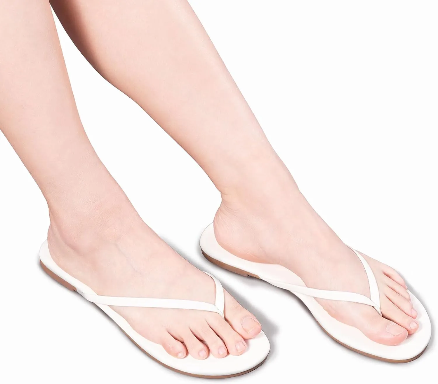 FITORY Women’s Fashion Flip Flops Comfortable Leather Summer Beach Thong Walking Sandals on Indoor Outdoor Size 6-11