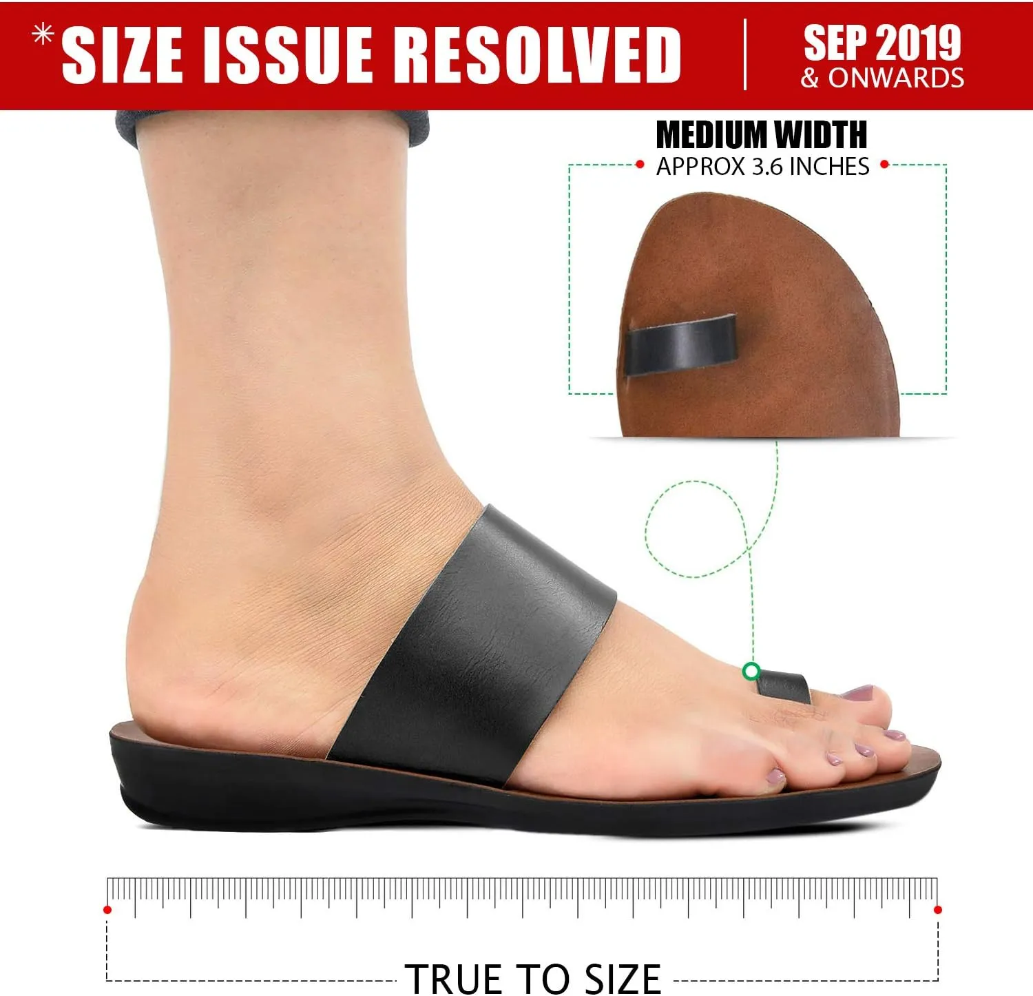 Flat Sandals For Women - Walking Summer Vacation Essentials Ladies Flip Flops – Comfortable Arch Support Orthotic Sandals For Women – Casual Outdoor Fashion Dressy Non Slip Footwear
